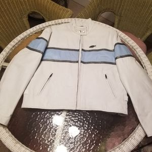 White and Bay Llleather Jacket